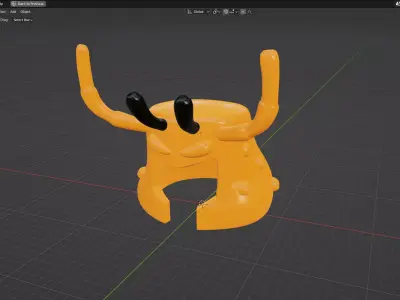 Custom3Dprint Minifigure Accessory - Ninjago Fish Helmets - 008 3D print model