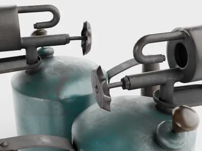 Gasoline Blowtorch Low-poly 3D model