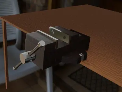 Vise  rusty vise tool  Free 3D model