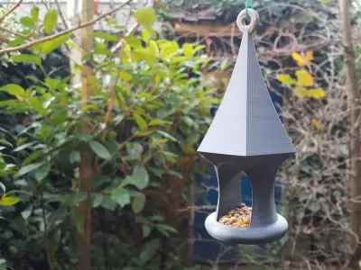 One Part Bird Feeder Free 3D print model