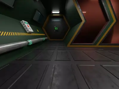Sci-Fi Spaceship Interior 3D model