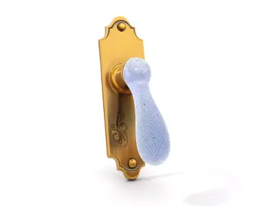 Ornate Brass Door Handle model pack Low-poly 3D model