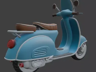 Scooter 3D Model 3D model 3