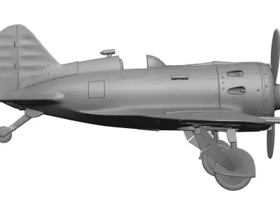Airplane I-16 3D print model