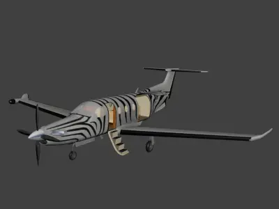 Pilatus PC 12 Free low-poly 3D model