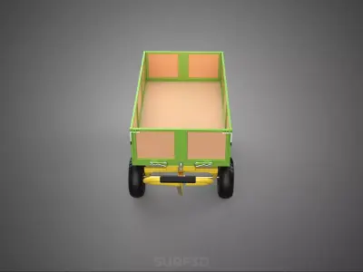 CART UTILITY WAGON HAND TRUCK DUMP TROLLEY TRANSPORT WHEELBARROW 3D model