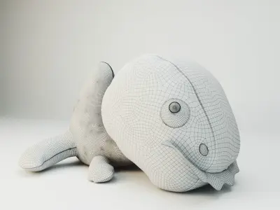 T-rex Cute Plush Doll 3D model