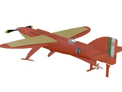 Piaggio-Pegna Pc7 Low-poly 3D model