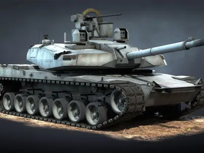 AbramsX Set military tank 3D Model Pack