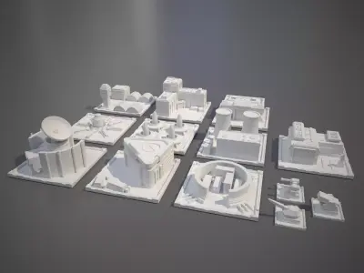 Miniature Infrastructure 3D Model Pack purchase