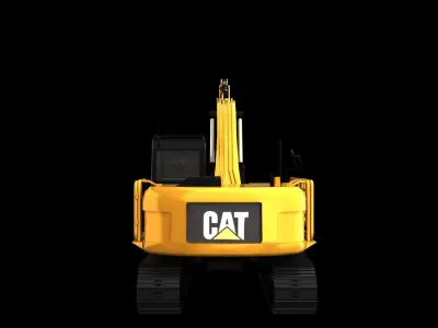 excavator 3D Model Low-poly 3D model