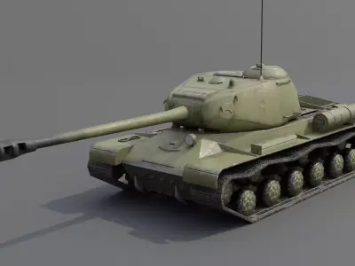 IS-2 Revenge Heavy tank Low-poly 3D model