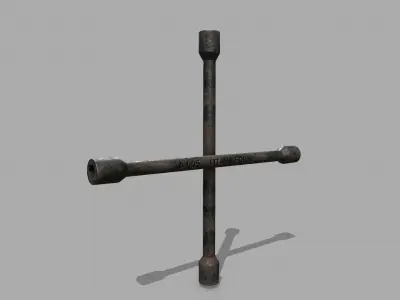 Lug Wrench Low-poly 3D model shop
