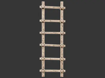 Medieval Siege Engine Ladders Low-poly 3D model