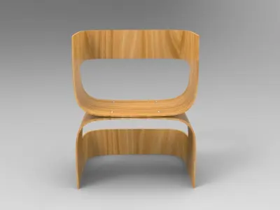 Endustrial Chair Low-poly 3D model