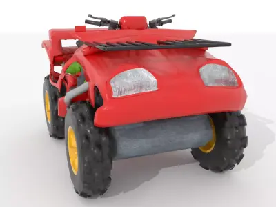 Quad Bike v1 BLEND-OBJ-FBX-DAE-GLB 3D model