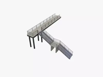 Railway Footbridge 3D model