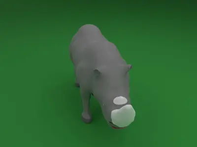 Rhino Low-poly 3D model