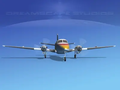 Beechcraft B99 Air Sebring 3D model