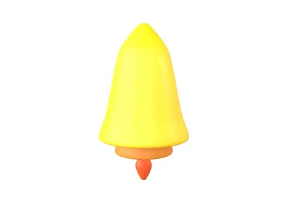 Rocket Icon v1 002 Low-poly 3D model