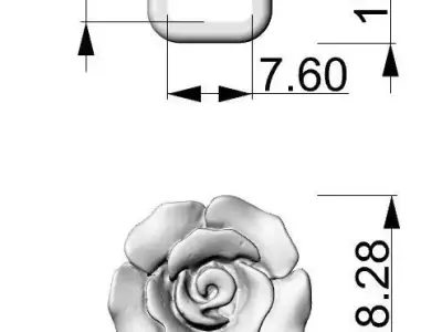 Catholic Floral Slider 3D print model