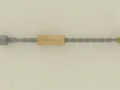 Drill wooden screw 3D model