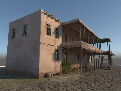 Medieval inn 3D model get