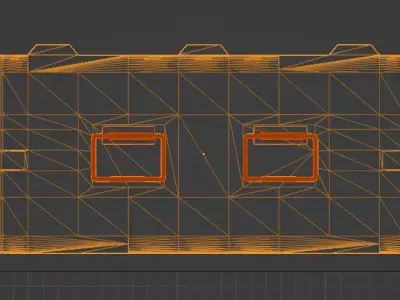 Military Crate Rusted Post apocalyptic environment Low-poly 3D model