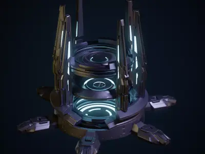 Ancient Alien Reactor Core Low-poly 3D model