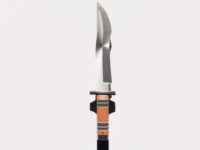 Combat Tactical Bowie Knife Low-poly 3D model