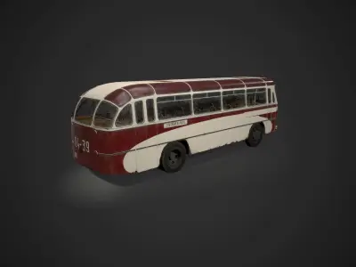 LAZ-695 Lviv Low-poly 3D model