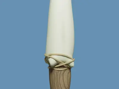 Tooth Knife Low-poly 3D model