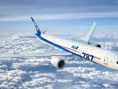 Boeing 787-9 Dreamliner ANA Livery Rigged 3D model