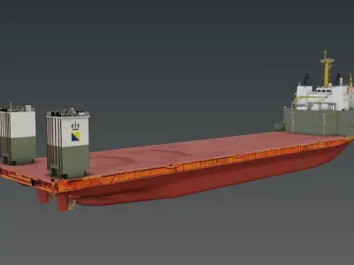 Mighty Servant Heavy Lift vessel 3d low-poly Low-poly 3D model