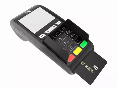Universal Credit Card POS Terminal 01 3D model