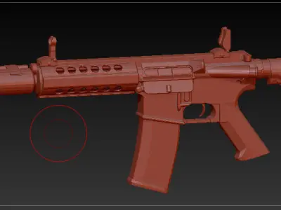 gun m4a1 Low-poly 3D model