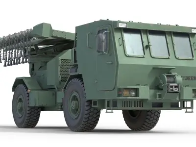 Hydrema 910 Mine Clearing Vehicle   Low-poly 3D model
