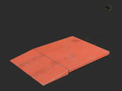 Industrial Weighing Platform Low-poly 3D model