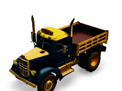 Classic Heavy Duty Truck 3D Model Low-poly 3D model