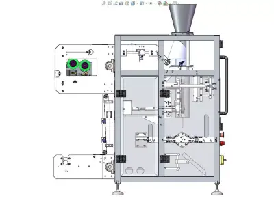 VFFS vertical packaging machine MZ320  3D model