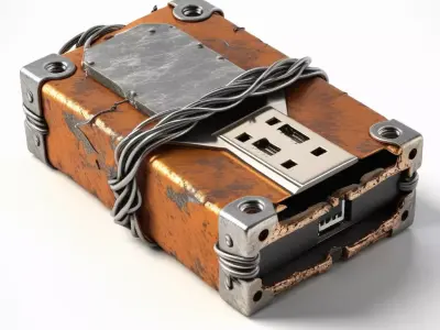 Weathered Industrial SciFi Powerbank 3D model