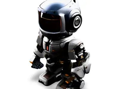 Cute SciFi Robot Game Ready Low-poly 3D model purchase