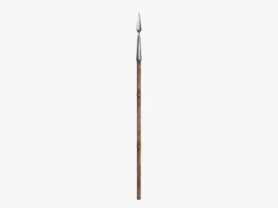 Spear wooden Low-poly 3D model