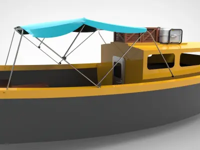traditional boat 3D model