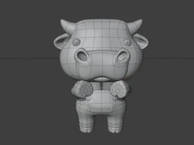 Cute Cow 3D Illustration 3D model get