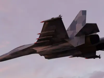 SU-35 Fighter plane 3D model