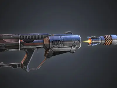 Rocket Launcher Low-poly 3D model buy