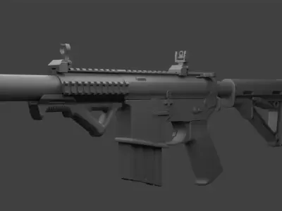 highpoly ar - rifle 3D model