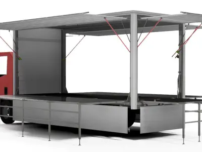 Truck Live Concert Lorry box 3D model