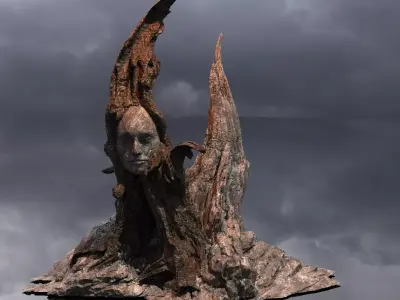 Medieval Witches Hollow Tree Tower 6  3D model
